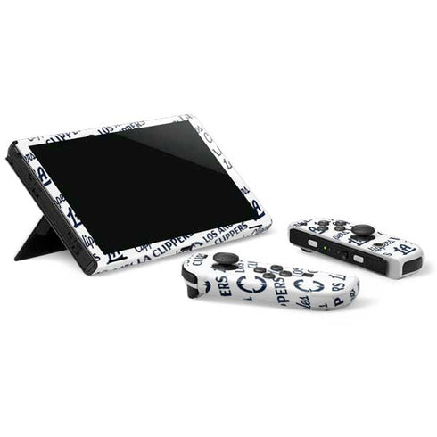 NBA Los Angeles Clippers Blast Text Nintendo Switch OLED (2021) Skin